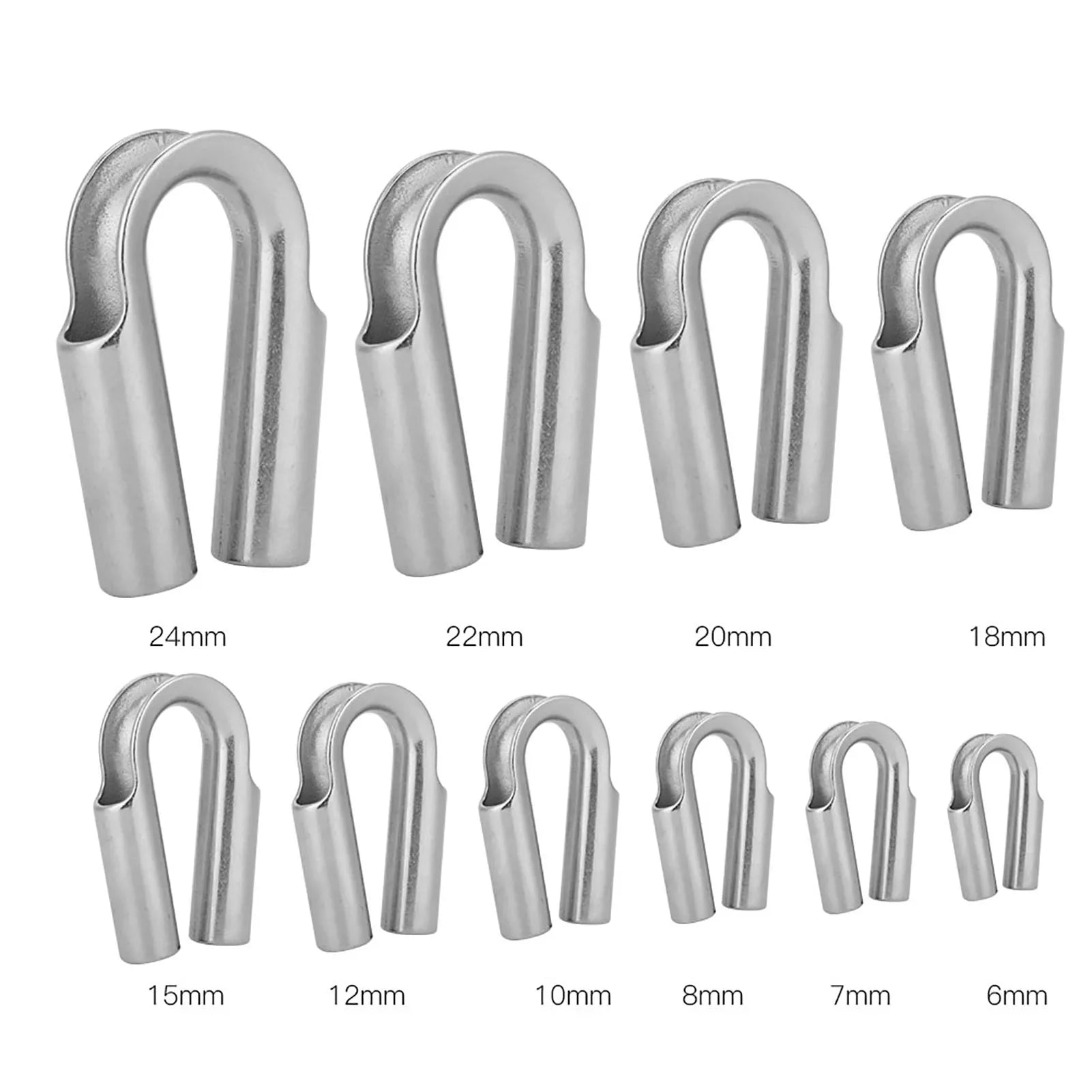 304 Stainless Steel Tube Thimble Winch Rope Boating Accessories