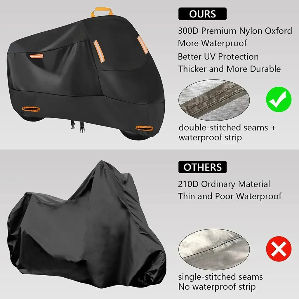 Motorcycle Cover Waterproof All Season Dustproof UV Protective
