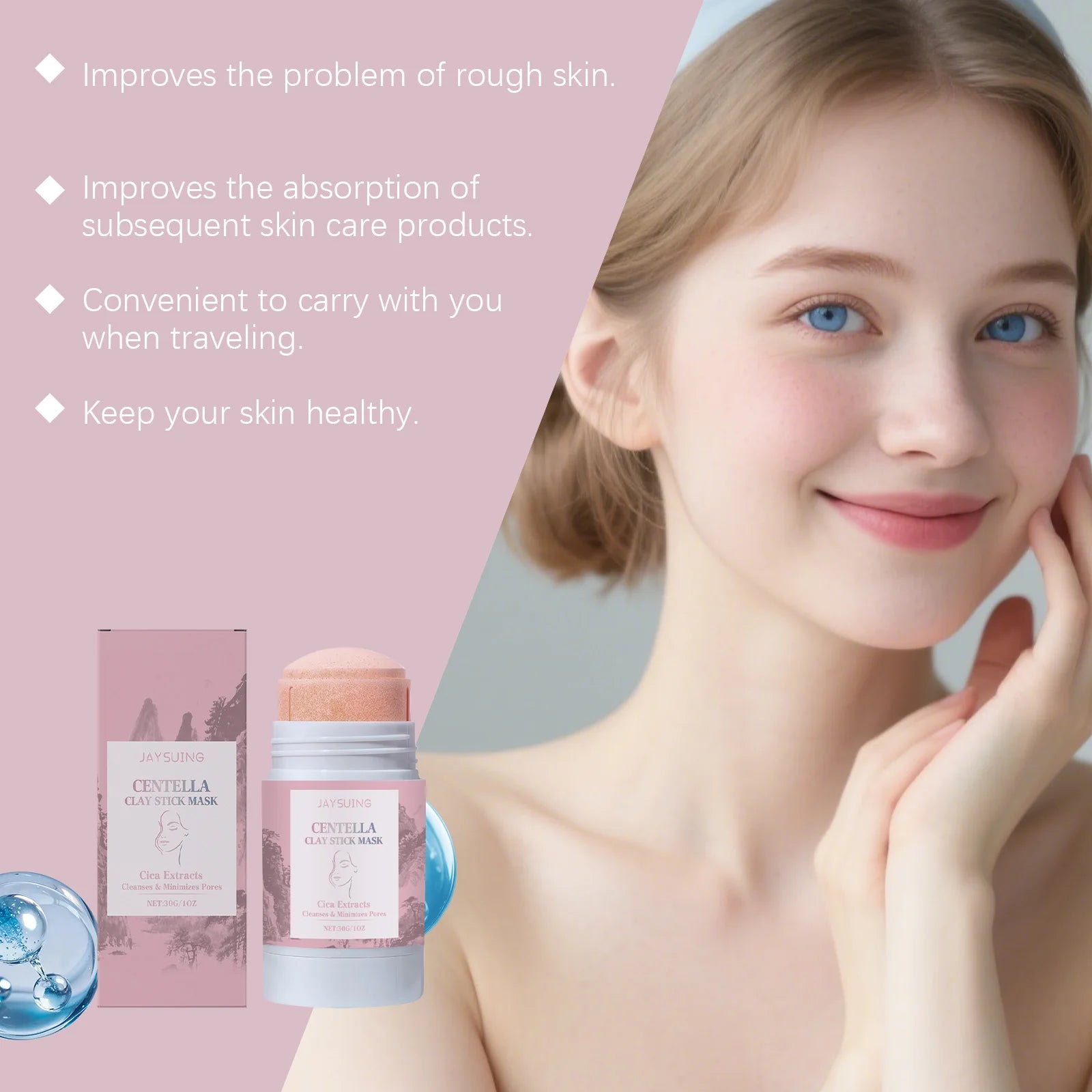 Centella Asiatica Clay Stick Mask – Pore Cleansing & Blackheads Clay Face Mask Zpaxo