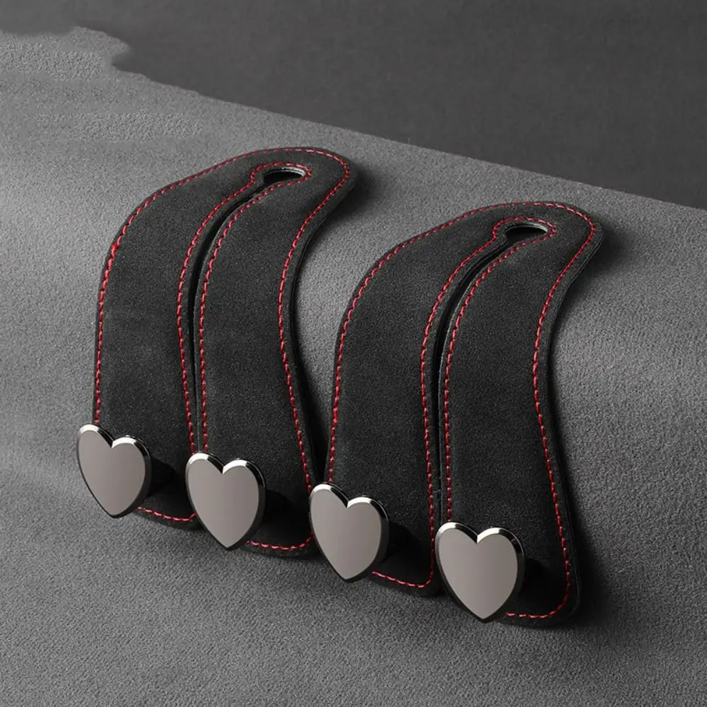 Heart Shape Car Seat Headrest Hooks Double Hook Universal Rear Phone Zpaxo