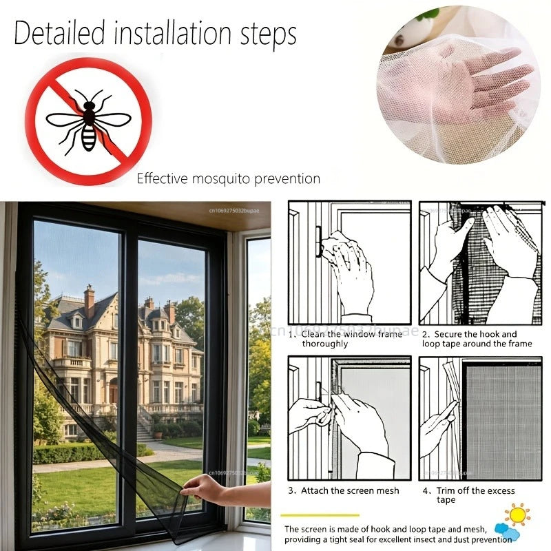 Anti-insect Anti Mosquito Net Indoor Room Fly Insect Mosquito Screen Window Screen DIY Curtain Net Mesh Bug Mosquito Curtain Zpaxo