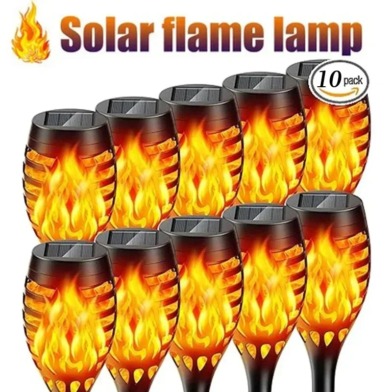 Solar Flickering Flame Torch Lights – LED Outdoor Garden Stake