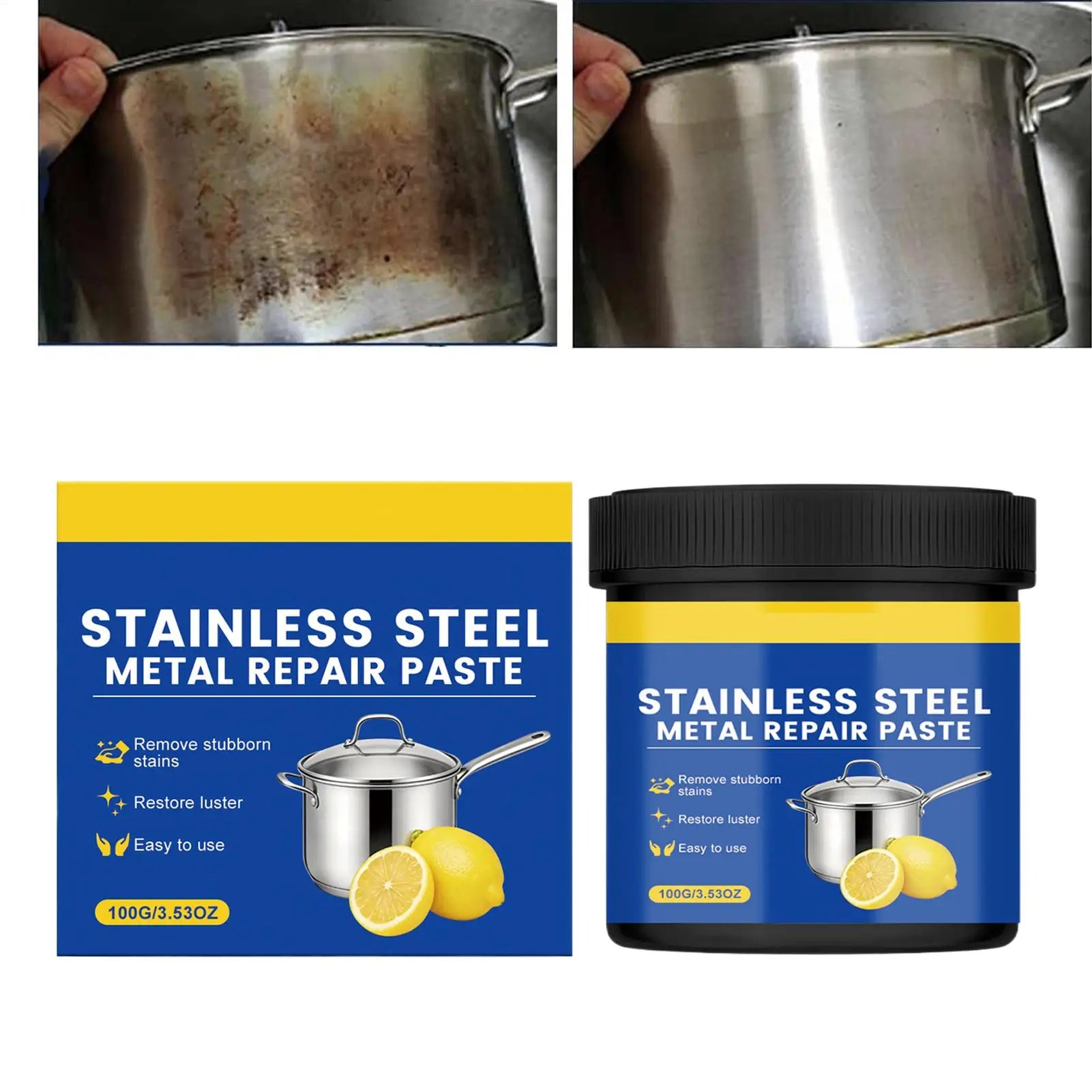 Stainless Steel Scratch Remover Powerful Polishing Cleaner Metal