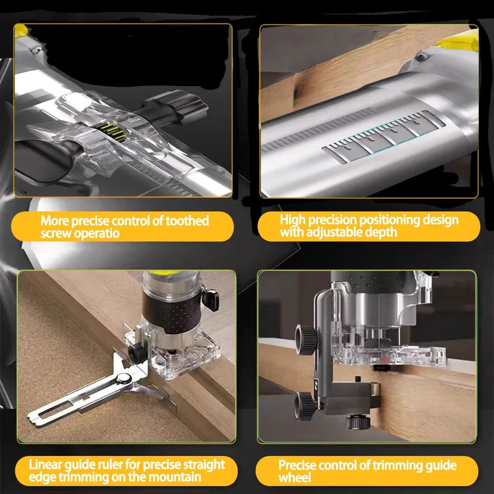 Brushless Electric Trimmer Woodworking Trimming Machine Wood Router