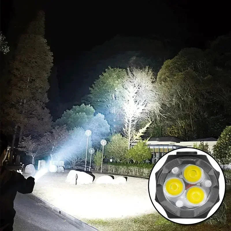 Super Bright LED Flashlight 2000LM | 5 Modes USB-C Magnetic LED Flashlight Zpaxo
