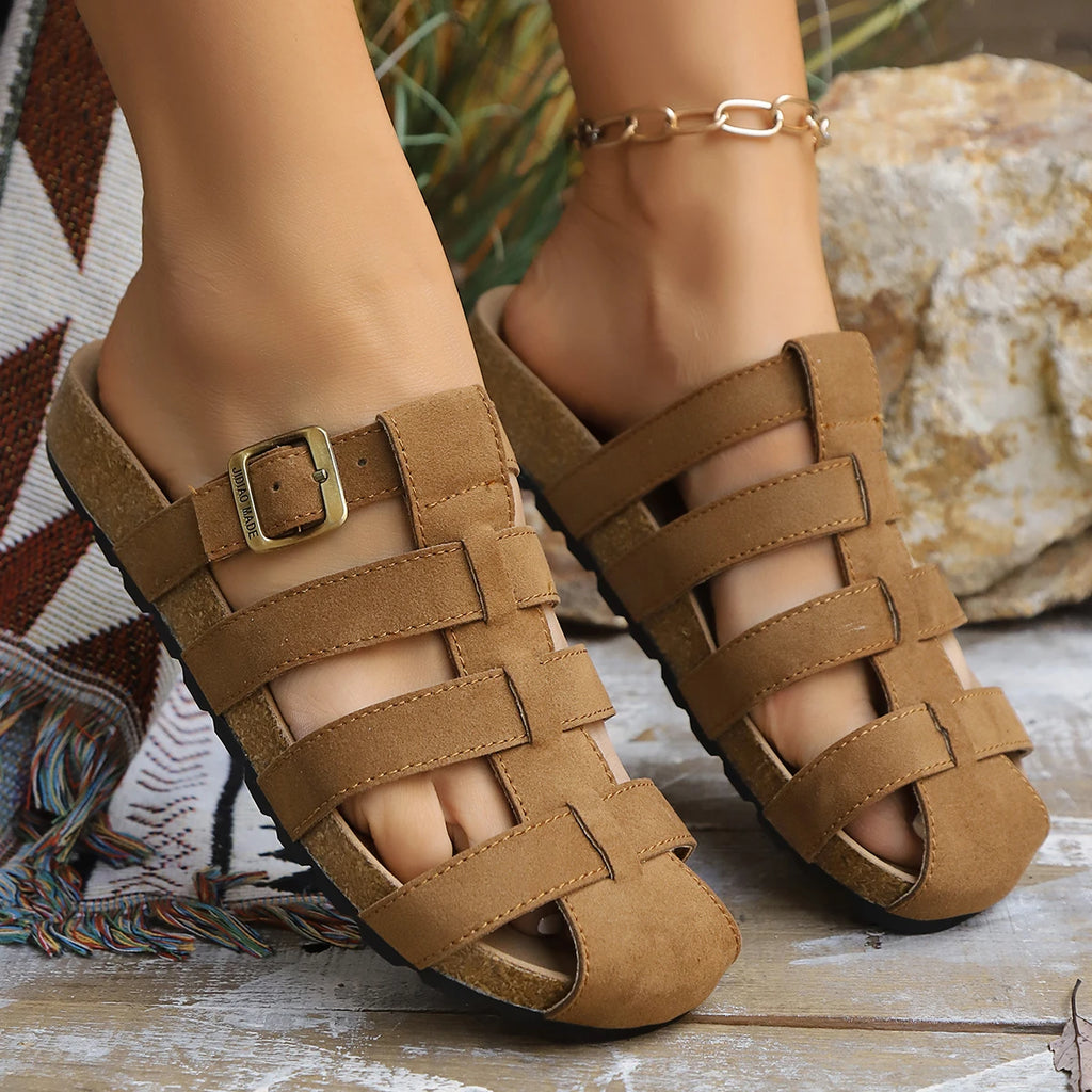 2024 Women Slippers Baotou Flat Summer Solid Designer Shoes Fashion