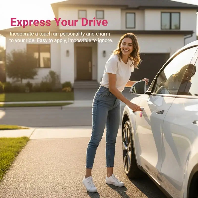Heart Car Door Protection Sticker – PVC Anti-Scratch Guard
