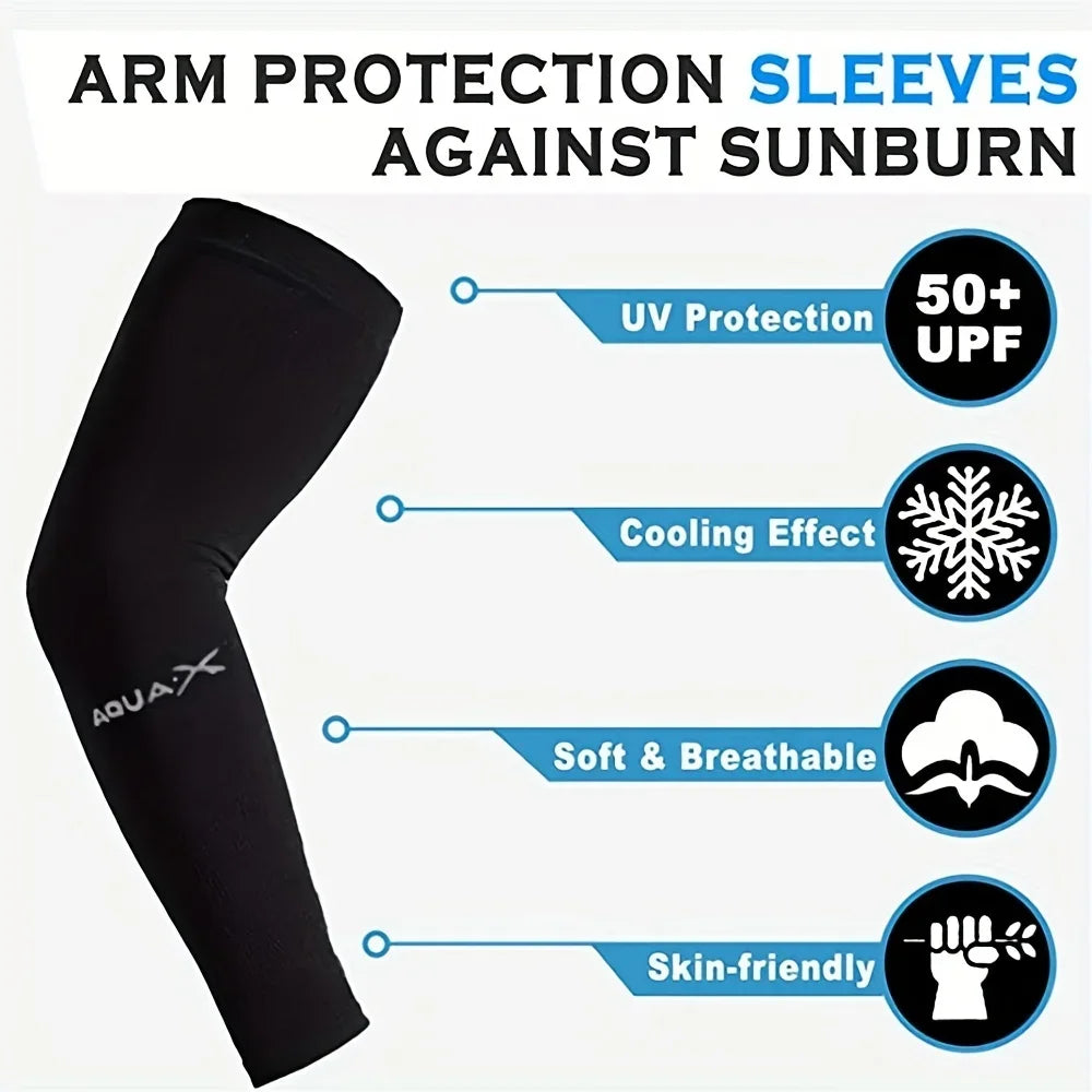 Breathable Sun Protection Sleeves Cooling UV Driving Golfing Fishing