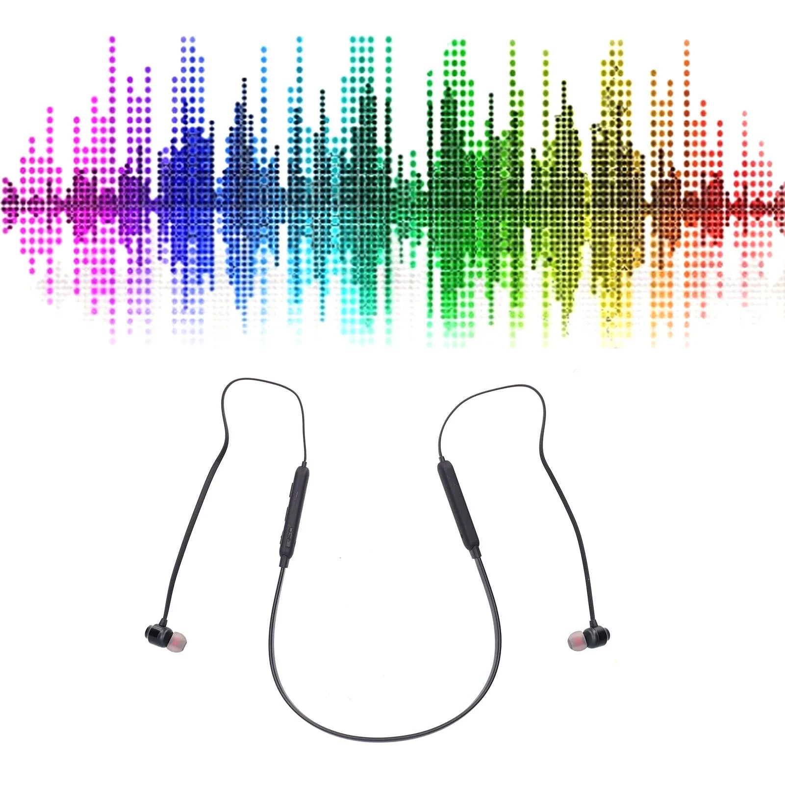 Neck Wearing 5 1 Headphone Wireless Earbud Neckband Headset Exercise