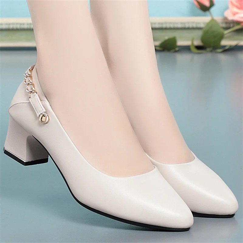 Heels Shoes Women 2023 Pointed Toe Professional Fashion Single Zpaxo