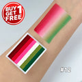 2pcs Rainbow Face & Body Paint,8g Split Cake Non-Toxic Paint Makeup Palette-Vibrant Mixed Colors For Festivals,Butterfly Makeup Zpaxo 12