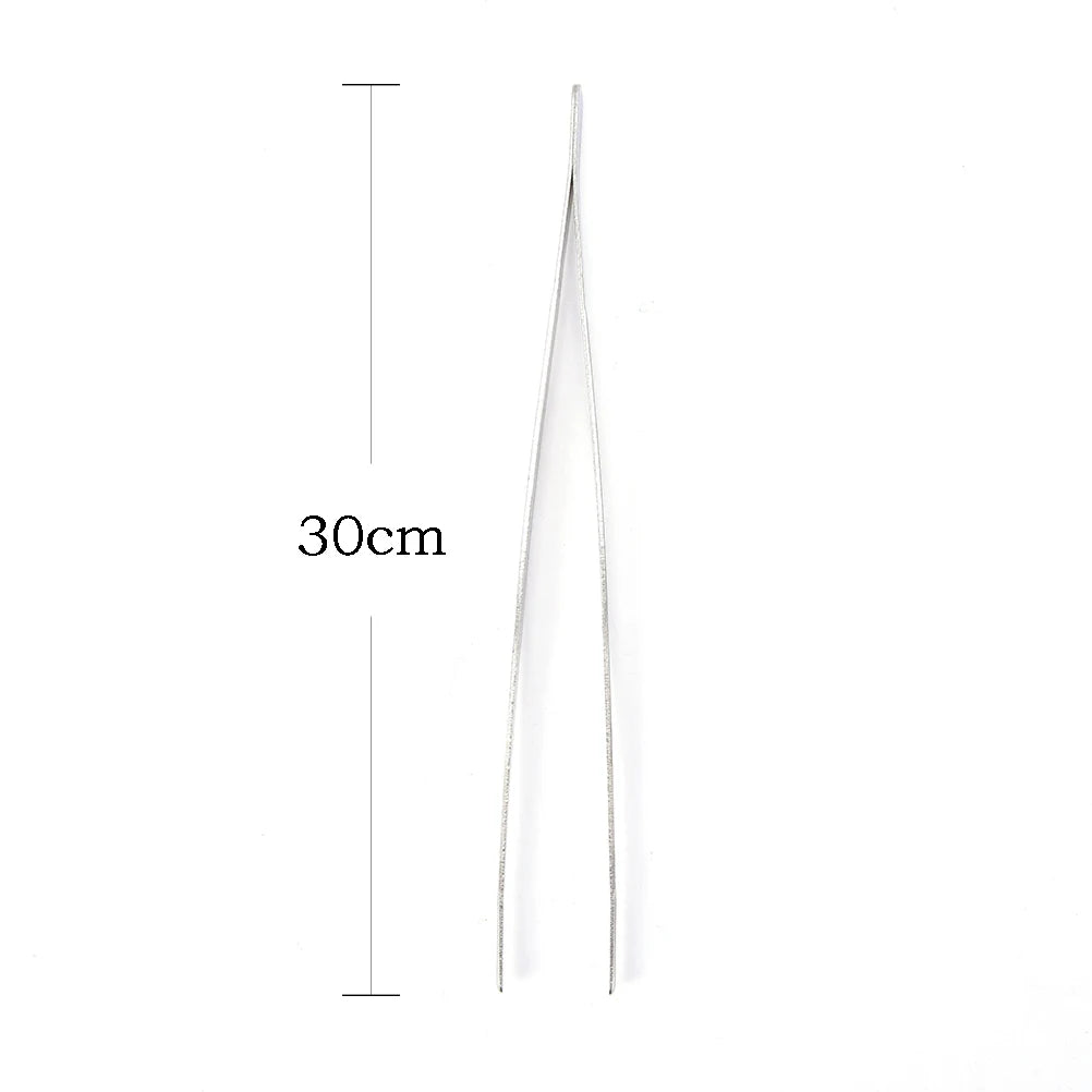 Kitchen Tweezer Utensil BBQ Food Clip Bar Chief Tong Stainless Steel