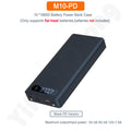 DIY 10*18650 Power Bank Case External 5V PD Fast Charging Battery Charge Storage Box Shell For Charging Mobile Phones Portable Zpaxo PD Black