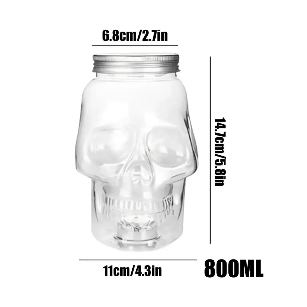 Skull Jars Reusable Spooky Decor Lid Salt Container Home Bathroom