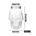 Skull Jars Reusable Spooky Decor Lid Salt Container Home Bathroom