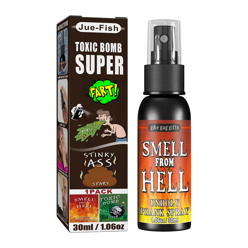 30ml Fart Spray Party Supplies Plastic Liquid Fart Gag for Adults Kids Terrible Stinky Fart Spray Non Toxic Halloween Funny Toys Zpaxo Hell