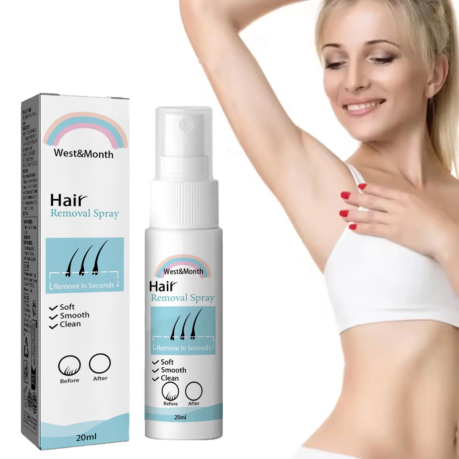 Natural Painless Hair Removal Spray – Hair Growth Inhibitor Hair Removal Spray Zpaxo