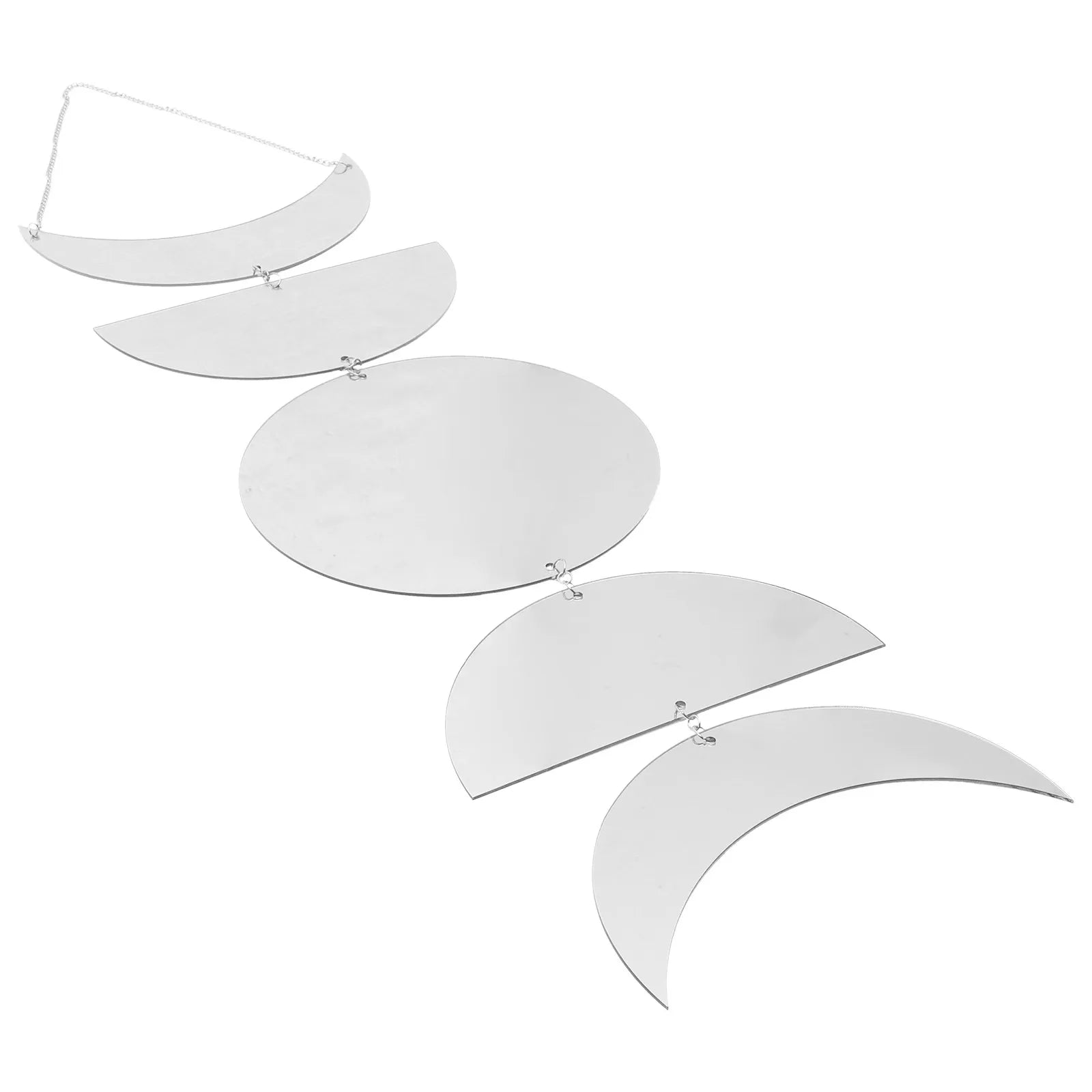 Acrylic Moon Phase Hanging Mirror Decorative Wall Pendant Bedroom