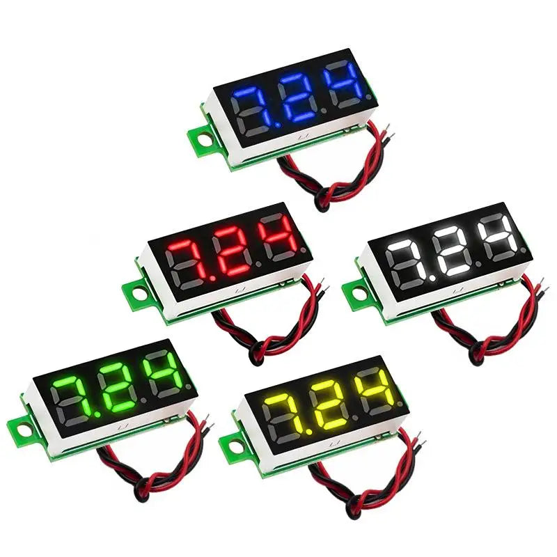 DC 5–30V LED Digital Voltmeter – 0.28" Mini Voltage Tester