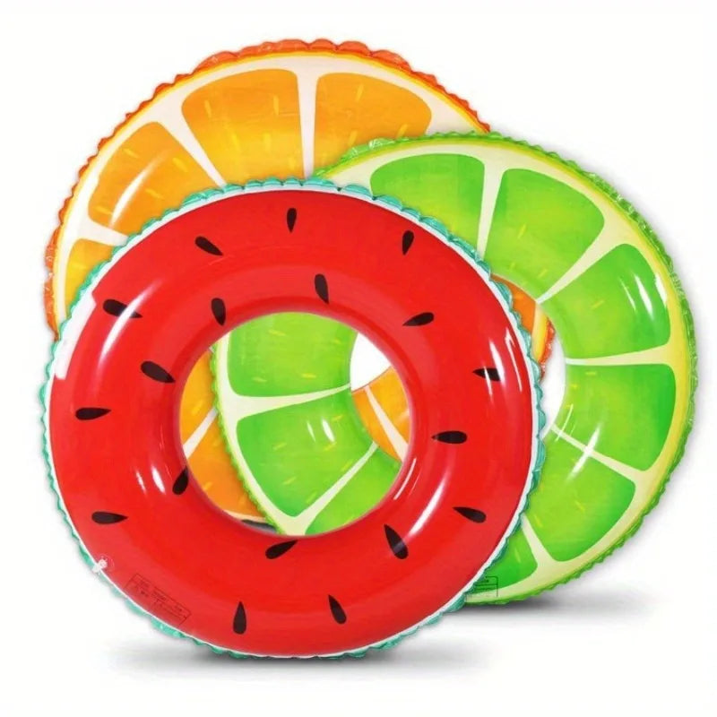 Fun Fruit-shaped Swimming Ring Adults Vibrant Summer Pool Beach Float