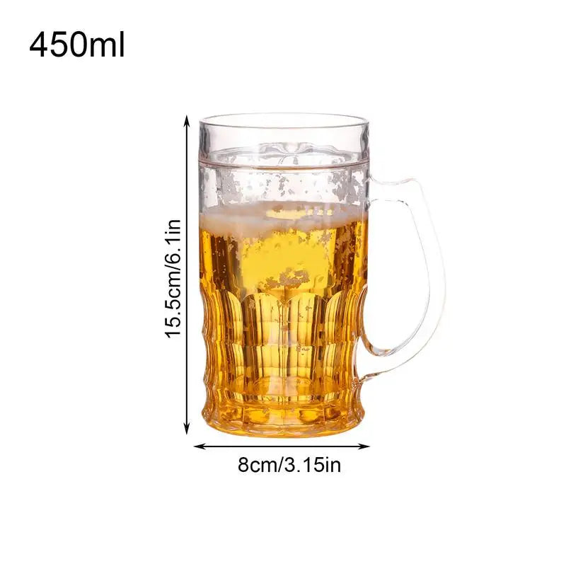 Simulated Beer Mug Funny Double Layer Funny Beer Mug Dishwasher Safe Creative Model Prank Toy For Parties Barbecues Holiday Zpaxo