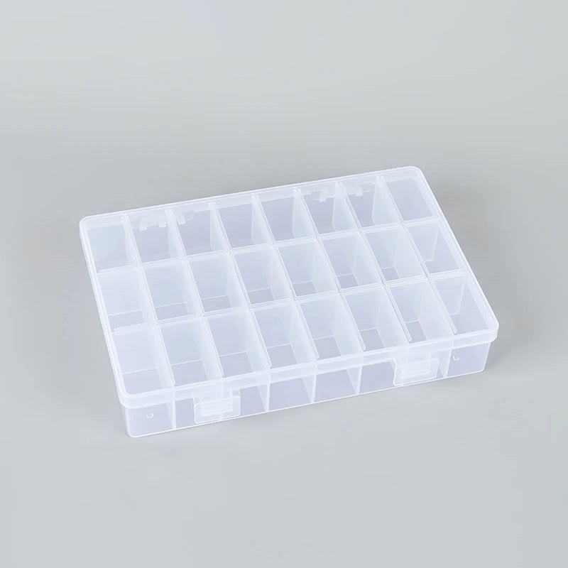 CM24 Grids Multifunctional Clear Plastic Organizer Box Container Zpaxo Transparent