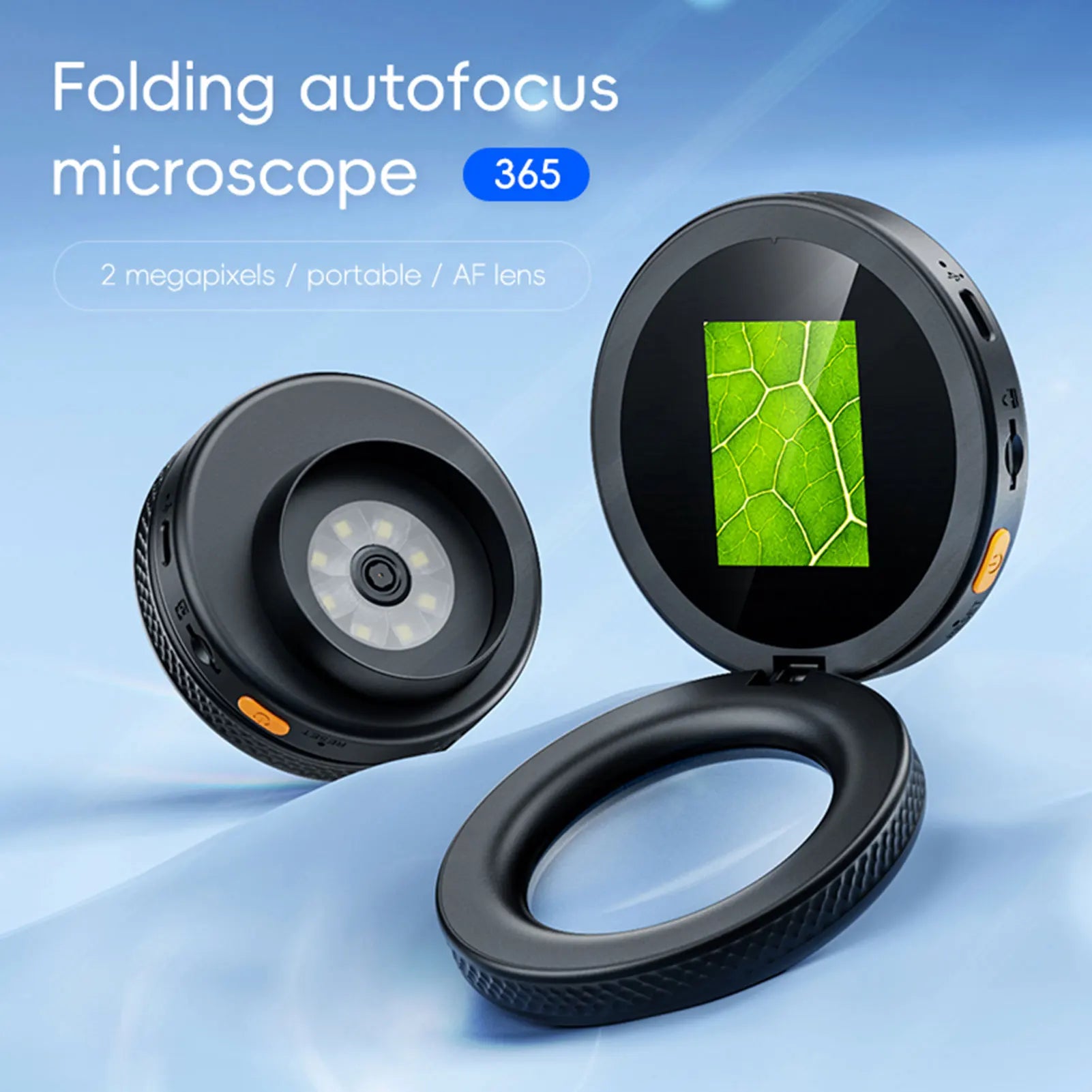 Handheld Digital Microscope 500X Magnification Magnifying Glass with IPS Screen and 3 Levels LED Light for Adults Kids Elderly