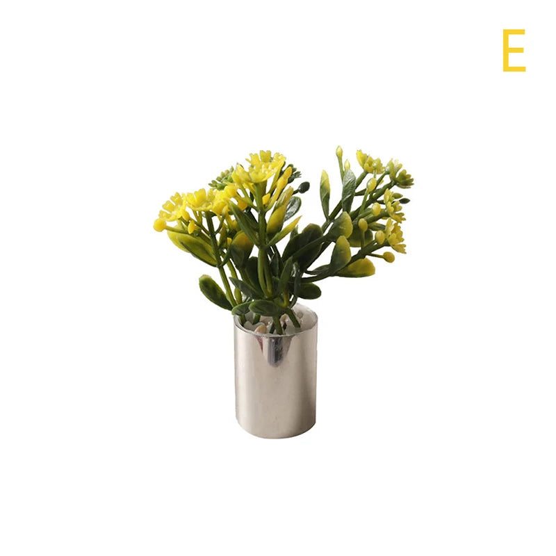 ▶1Pcs 1:12 Dollhouse Simulation Green Plant Potted Model Doll Home Living Room Decoration Micro Landscape Garden Scene Ornament Zpaxo Style6
