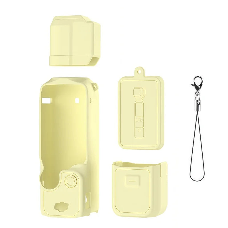 2026 DJI OSMO Pocket3 Silicone Case Anti-scratch Lens Cover Zpaxo Yellow-A For Pocket 3
