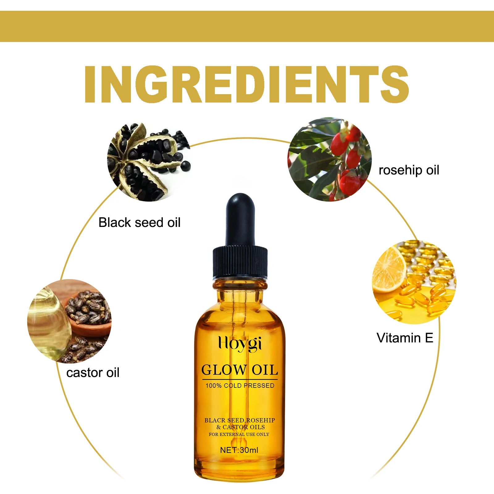 Facial Oil Anti Aging Face Treatment Hydrating Moisturizer Wrinkle Reducer for Dry Skin Rosehip Oil Brightening 30ml Non Greasy Zpaxo