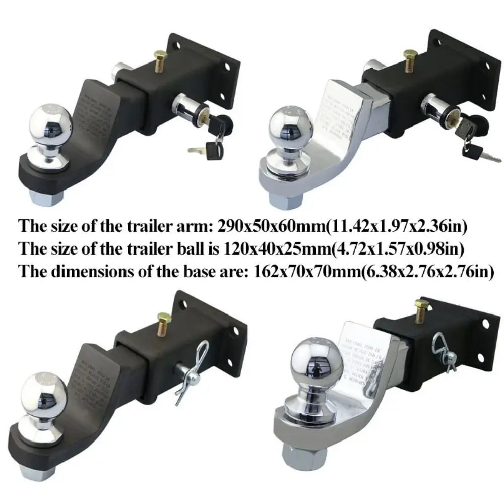 Square Mouth Trailer Hook Ball Joint Rear Bar Mount Modified Rogue Zpaxo