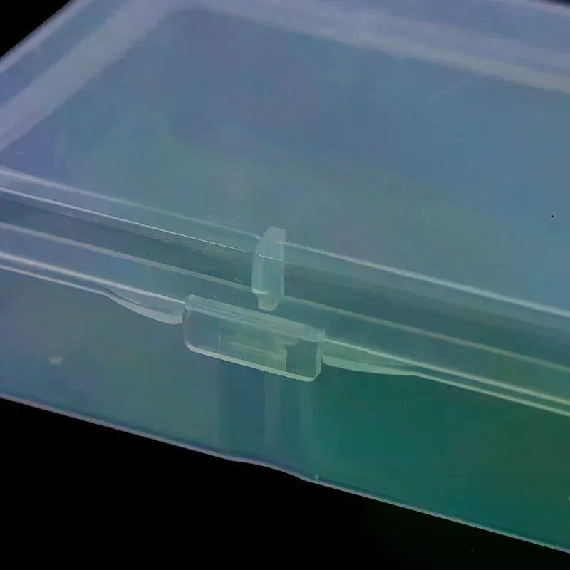 Multipurpose Transparent Plastic Storage Box Clear Square Zpaxo