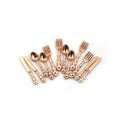 ▶12Pcs/set 1:12 Dollhouse Miniature Fork Knife Soup Tableware Kitchen Furniture Toys Zpaxo Bronze