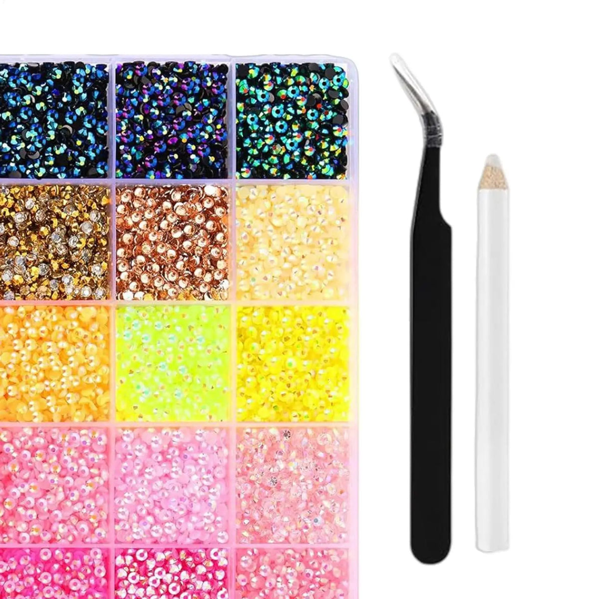 Rhinestone Bedazzling 40 Colors 32000 Jelly Gems Nail Art Decoration Zpaxo