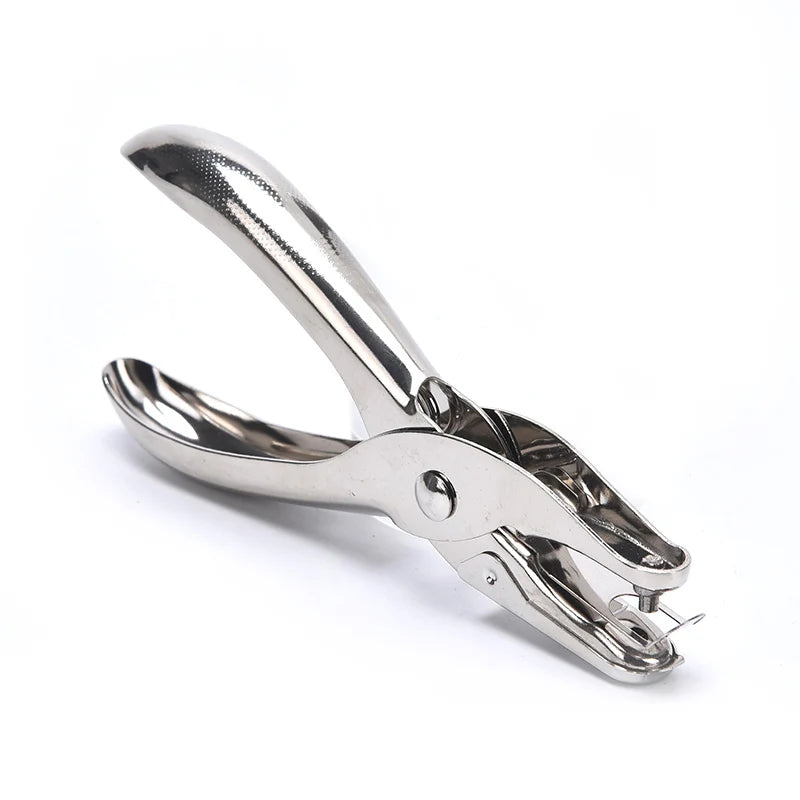 Hand Held Metal Stationery Round Hole Diameter Punch Pliers Paper Box