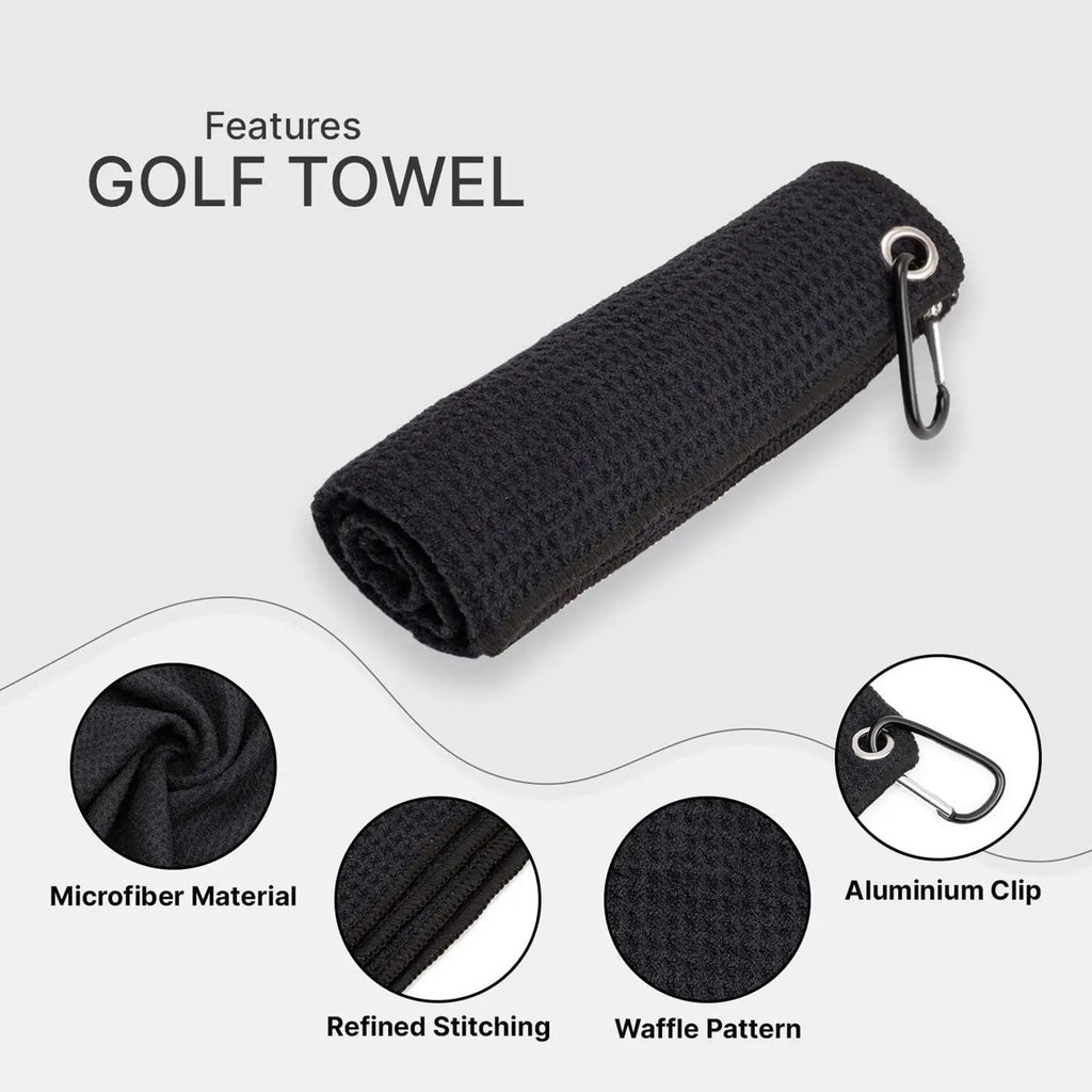 30x30cm Golf Towel Wipe Club Bag Cleaning Cloth Waffle Pattern Rag