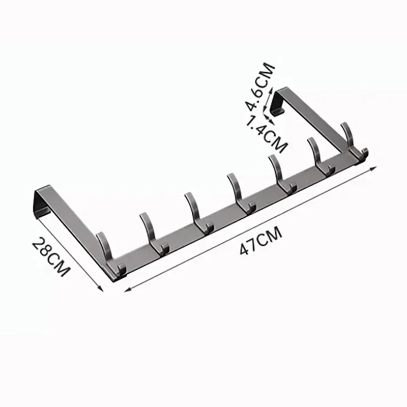 Hooks Over The Door Home Organizer Rack Clothes Coat Hat Towel Hanger Bathroom Accessories Holder Door Hang Quick Installation Zpaxo