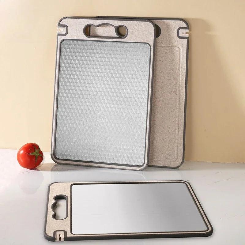 Double-Sided Stainless Steel Cutting Board – Anti-Scratch Cutting Board Zpaxo