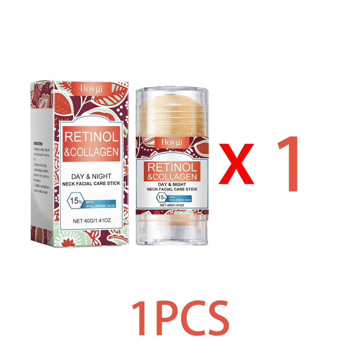 Neck Face Firming Stick 40g with Jojoba Oil Hyaluronic Acid Collagen Anti Wrinkle Cream for Sagging Hydrating for Sensitive Skin Zpaxo 1PC