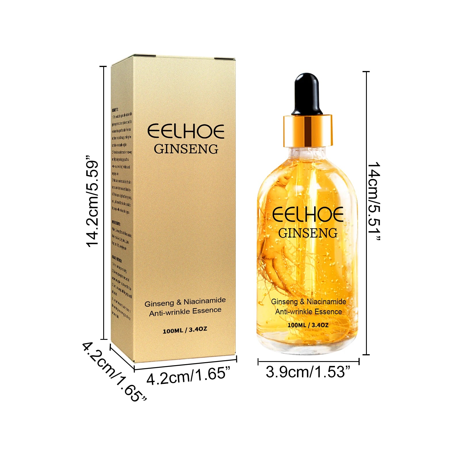 Ginseng Anti-Wrinkle Serum – Hyaluronic Acid & Niacinamide Anti-Aging Face Serum Zpaxo