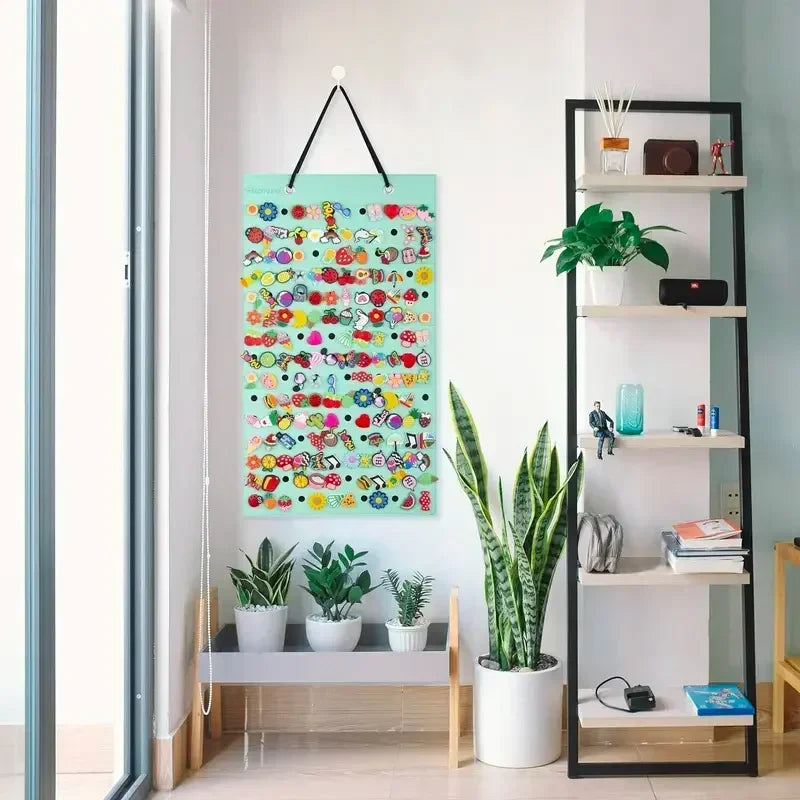 Wall-mounted Shoe Charms Organizer With 180 Holes Hanging Shoe Charm Holder Shoe Decoration Clog Charms Display Badge Storage Zpaxo