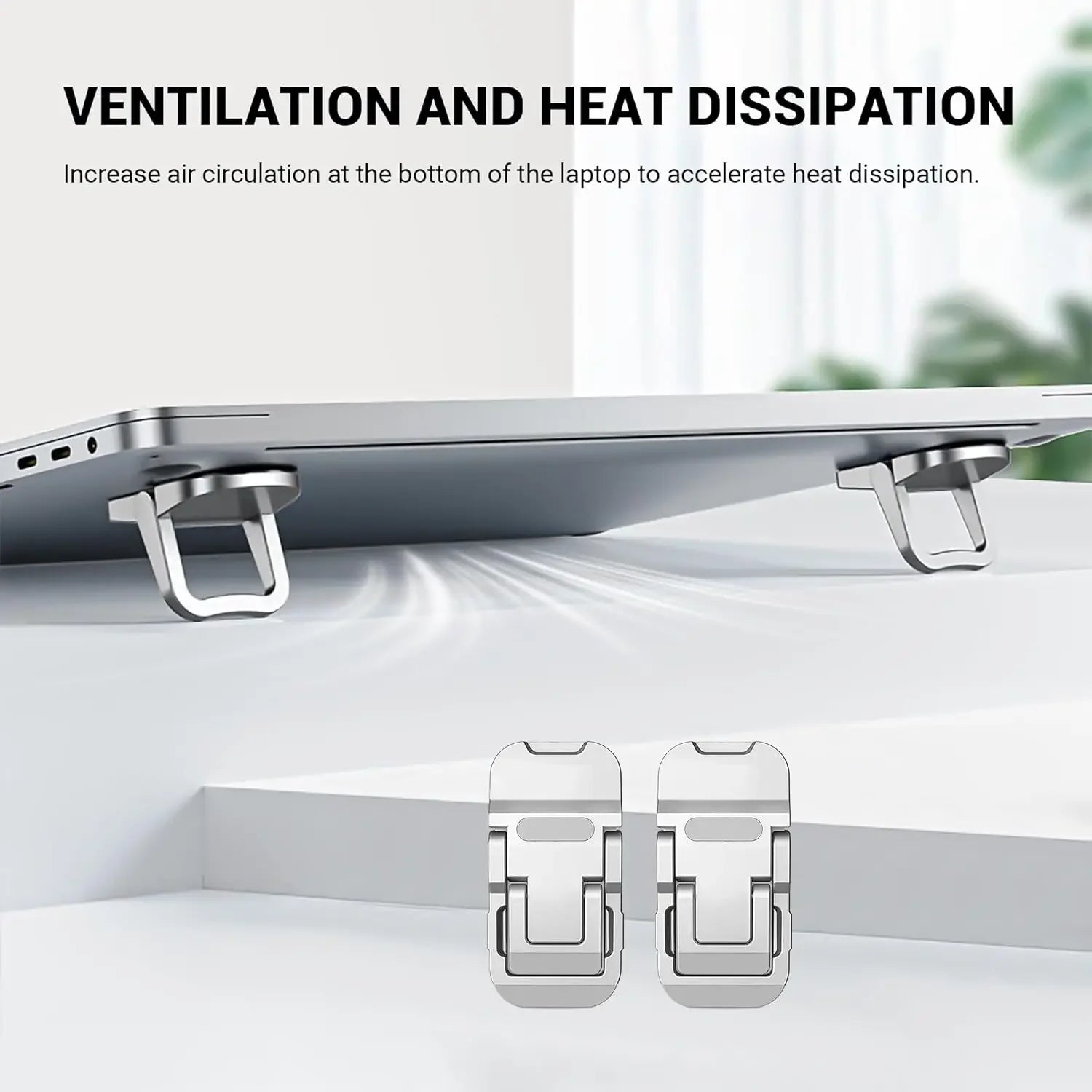 All-in-one Portable Foldable Laptop Stand Plastic Base Concealed