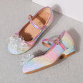 Girls Sandals Rhinestone Butterfly Latin Dance Kids Shoes Children Zpaxo Crystal colorful 35(Insole22cm) China Mainland