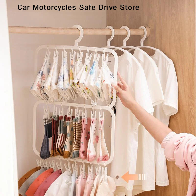CMMulti-clip Sock Drying Rack Multi-functional Removable Space-saving