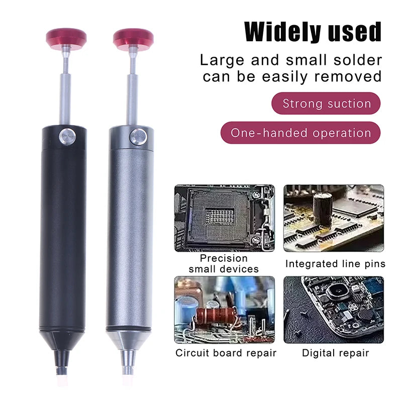 1Pc Aluminum Desoldering Pump Soldering Sucker Pen Powerful Vacuum Iron Welding Repair Tool For Electronic Component Zpaxo
