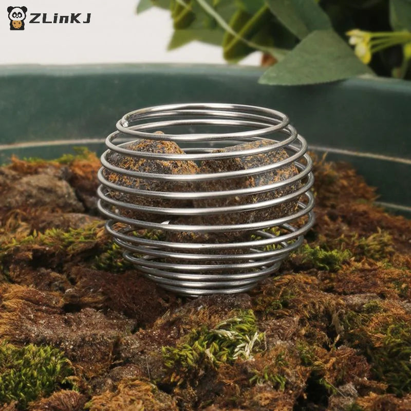 ▶10Pcs Stainless Steel Automatic Fertilizer Box Column Shape Slow Release Plant Fertilizer Baskets Resisting Rust Planting Box Zpaxo