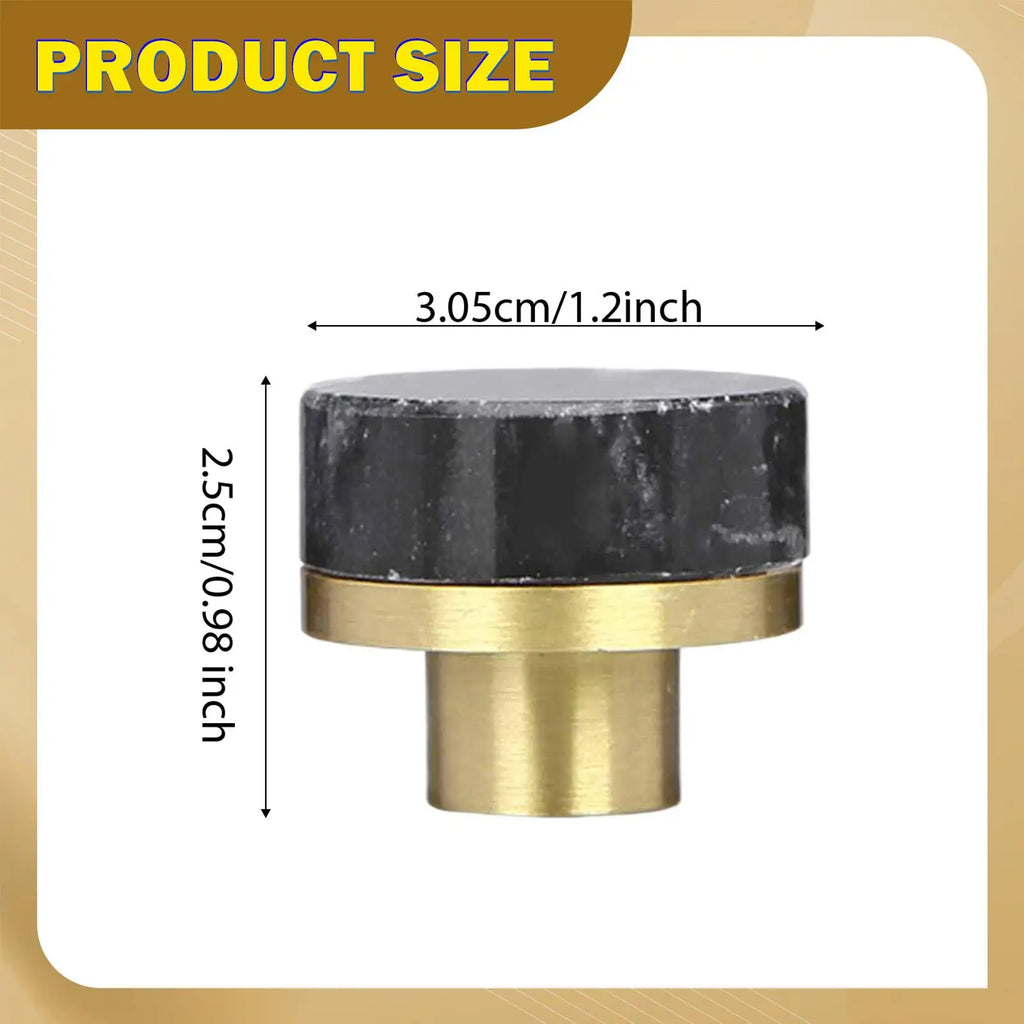 Brass Marble Drawer Pull Furniture Hardware Decorative Small Furniture Knob Elegant Cabinet Knob for Cabinets Bathroom Cupboard Zpaxo