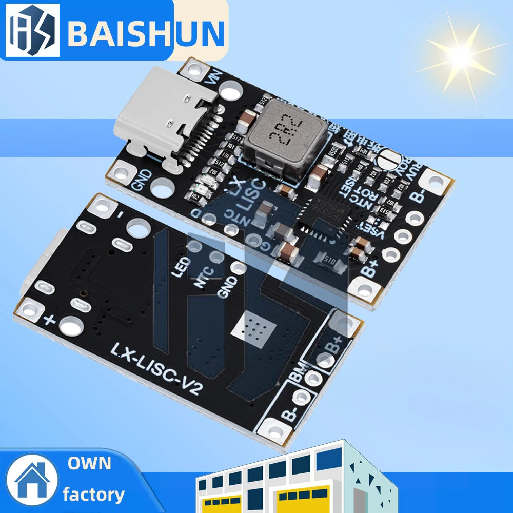 Type-c USB 2-3S BMS 15W 8 4V 12 6V 1 5A Lithium Battery Charging Zpaxo