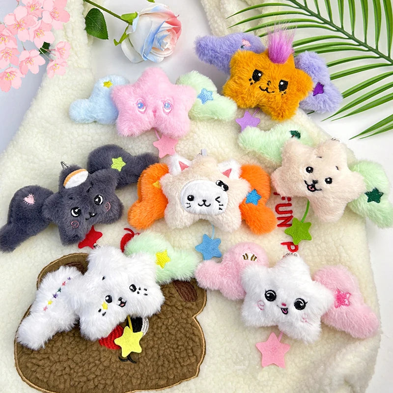 Star Wings Pendant Keychain Cartoon Fashion Cute Doll Plush Accessory Zpaxo