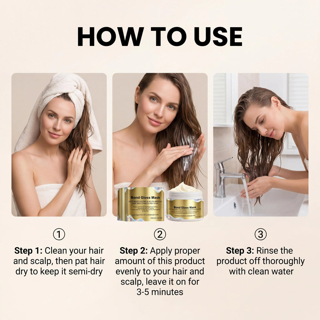 Bond Gloss Deep Conditioning Hair Mask – Keratin & Vitamin E Deep Conditioning Hair Mask Zpaxo